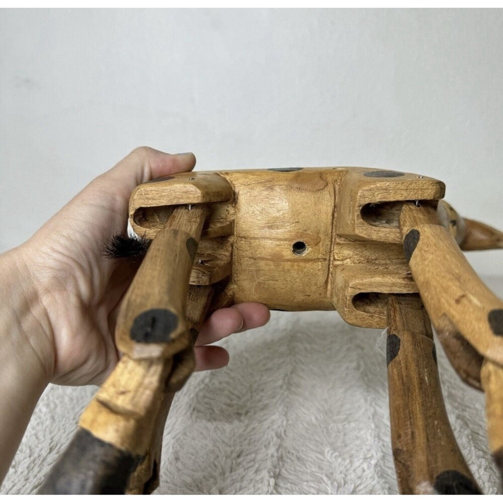 Vintage Wooden Folk Art‎ Giraffe Swinging Shelf Sitter Legs Moving Neck Figure - Picture 12 of 16